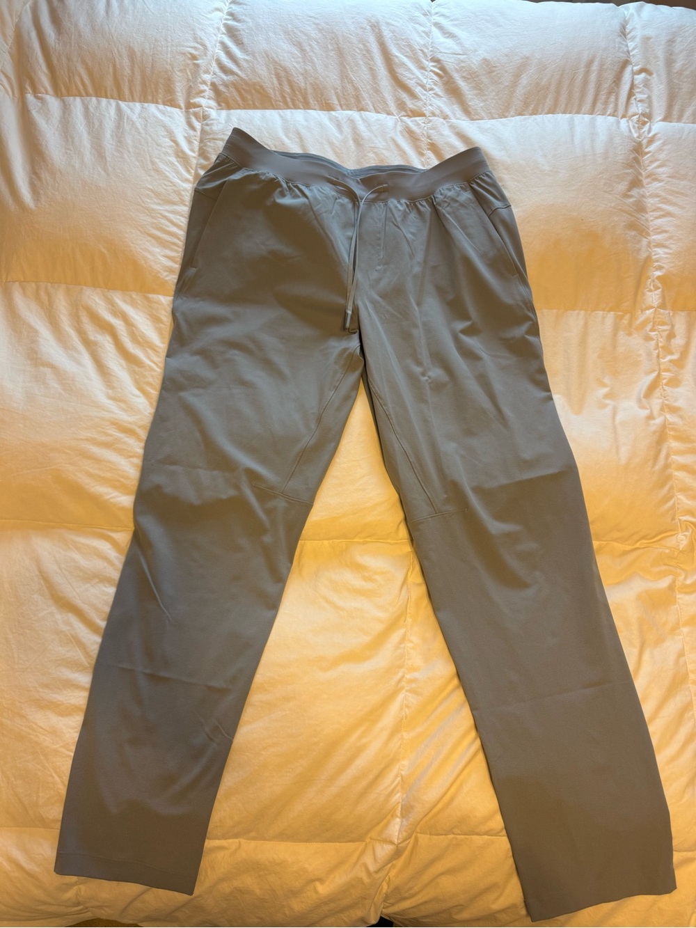 Lululemon Grey tapered stretch pants for men size L never worn NWOT